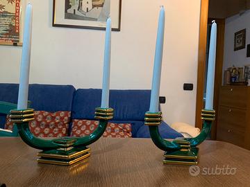 Coppia di eleganti candelabri  francesi Art deco