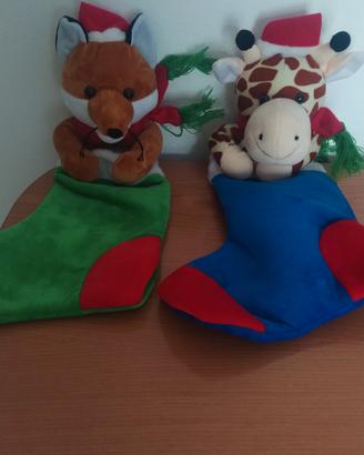 Calze della Befana con peluche 