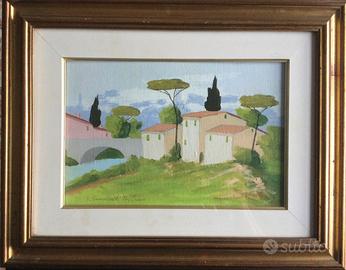 Quadro di Giuseppe Innocenti firmato sul retro
