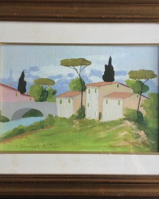 Quadro di Giuseppe Innocenti firmato sul retro