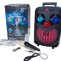 Cassa bluetooth portatile karaoke 300 watt pmpo 