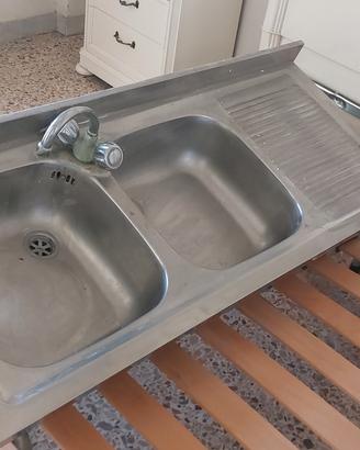 lavabo acciaio inox 120x50