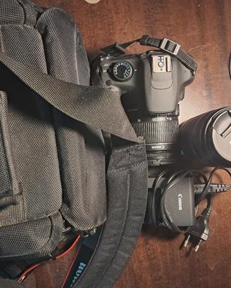 canon  es 1200 D + obiettivo 55/250