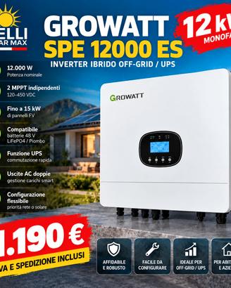 inverter Growatt SPE 12000 ES da 12 kW