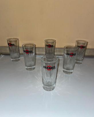 MARTINI VERMOUTH SET DI 6 BICCHIERI ANNI '70