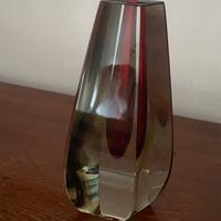 Vaso Cristallo Boemia sfaccettato Art Decó
