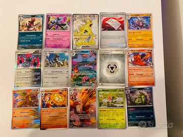 Lotto carte pokemon holo +EX  15 carte
