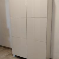 Mobile armadio 6 ante e piedi colore bianco Ikea