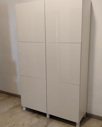 Mobile armadio 6 ante e piedi colore bianco Ikea