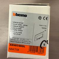 Bticino placche 4posti Matix silver AM4804MSL