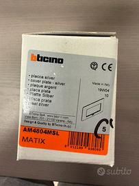 Bticino placche 4posti Matix silver AM4804MSL
