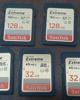 Sandisk Extreme SD Card 128 e 32 gb