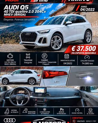 Audi Q5 40Tdi 204Cv Sline Solo74.000Km Come Nuova
