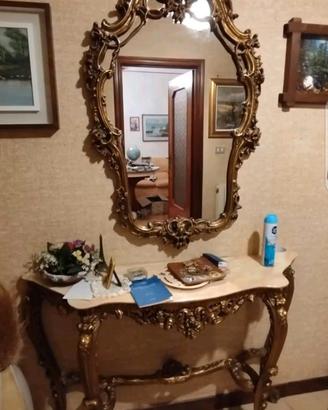 Consolle con Specchiera in stile Barocco / Luigi X