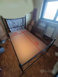 struttura letto in ferro 120 x 190