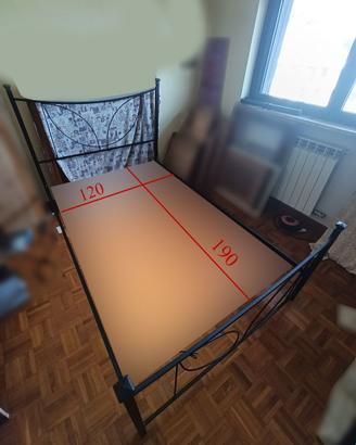 struttura letto in ferro 120 x 190