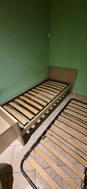 Struttura letto singolo con letto a cassetto