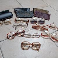 occhiali vintage lotto 10 pezzi 