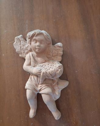 Trio Angioletti in Terracotta da Parete- 3 Putti