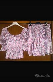 Completo floreale taglia unica