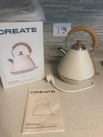 Create bollitore elettrico retró 1,7 litri Bianco