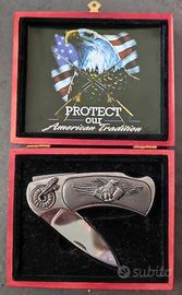 Coltellino America con lama in acciaio e scatola