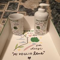 set bagno in ceramica Mentadent 