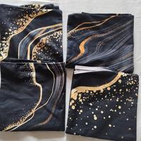 federe per cuscini nero dorato 