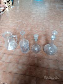 porta vino olio ecc in vetro 
