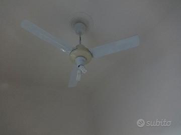 Ventilatore da soffitto 'Vortice' bianco con luce