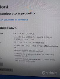 pc i5 10400f 32gb ram 128nvme.