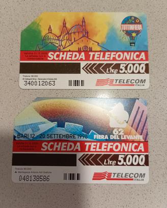 Schede telefoniche vintage usate 