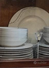 servizio piatti 41 pezzi bone china Fade 