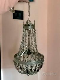 LAMPADARIO A MONGOLFIERA A SOSPENSIONE ANNI 40/50