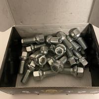 20 Bulloni ruota M14 x 1,5 L 27 per sede sferica