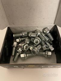 20 Bulloni ruota M14 x 1,5 L 27 per sede sferica