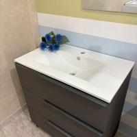 MOBILE BAGNO A TERRA CON LAVABO INTEGRATO