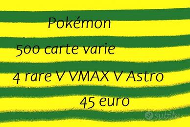 Pokémon GCC: 500 carte, 4 rare V VMAX V Astro