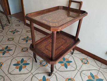 carrello bar / portavivande in legno anni 50