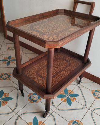 carrello bar / portavivande in legno anni 50