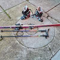 Set Sci Volki Attacchi Salomon Scarponi Bastoncini