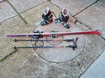 Set Sci Volki Attacchi Salomon Scarponi Bastoncini