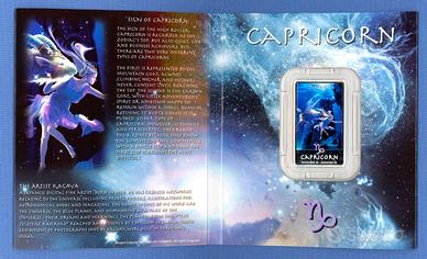 Lingotto d'argento 1 oz Niue 2011 Zodiac Capricorn