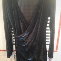 abito donna velluto colore nero 