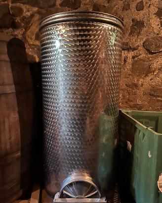 Serbatoio inox vino ad aria 600 L con portella