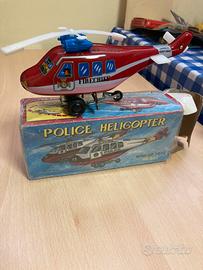 Elicottero latta gioco vintage elettronico wind up