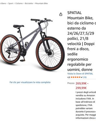 Mountain Bike SPATIAL - Praticamente NUOVA