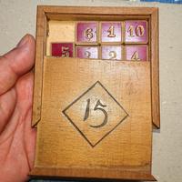 Antico Gioco del 15 1920/1930 Legno Vintage toys