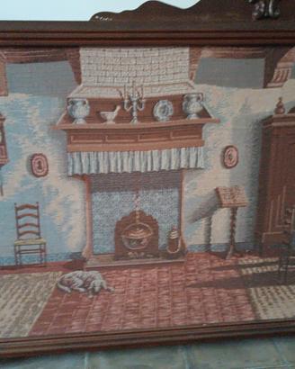 Arazzo anni 70 con cornice 