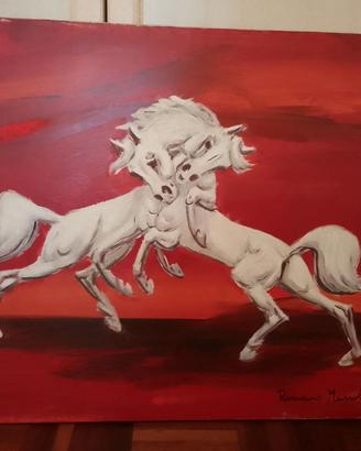 Romano Mussolini – Olio su tela 80x60